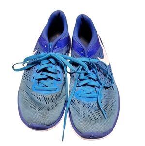 Nike flex 2016 running shoes size 7.5 ombré blue